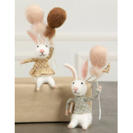 Zawieszka Wełniana Zające Zestaw 2 szt. | Dekoracje Wielkanocne Skandi.pl