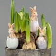 Ozdoby Wielkanocne do Doniczki – Zajączki w Jajkach, Komplet Trzech Figur