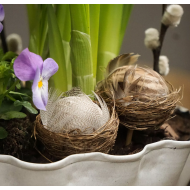 Ozdoby do Doniczki Wielkanocne Gniazda z Jajkami – Komplet Trzech Dekoracji