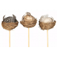 Ozdoby do Doniczki Wielkanocne Gniazda z Jajkami – Komplet Trzech Dekoracji