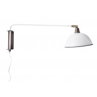 Elegancki Kinkiet z Lakierowanej Blachy i Mosiężnymi Akcentami