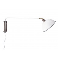 Elegancki Kinkiet z Lakierowanej Blachy i Mosiężnymi Akcentami