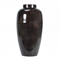 Wazon Podłogowy metalowy szary połysk