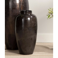 Wazon Podłogowy metalowy szary połysk