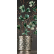 Zestaw Srebrnych Metalowych Doniczek z Plastikowym Pojemnikiem – Luksusowy Dodatek do Domu