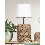 Jutowa Lampa Stołowa w Stylu Boho – Idealna do Naturalnych Wnętrz