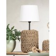 Jutowa Lampa Stołowa w Stylu Boho – Idealna do Naturalnych Wnętrz