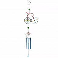Dzwonek Wietrzny z Figurka Roweru – Oryginalny Dodatek do Ogrodu