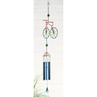 Dzwonek Wietrzny z Figurka Roweru – Oryginalny Dodatek do Ogrodu