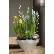 Komplet Białych Doniczek Misa – Eleganckie Metalowe Doniczki Odporne na Rdzę