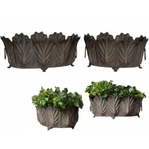 Metalowe Doniczki Kwiat – Komplet Dwóch, eleganckie