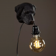 Kinkiet Ścienny w Kształcie Psa – Czarny Mat, 12x13x14 cm