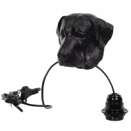 Kinkiet Ścienny w Kształcie Psa – Czarny Mat, 12x13x14 cm