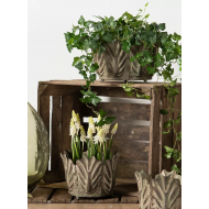 Metalowe Doniczki Kwiat – Komplet Dwóch