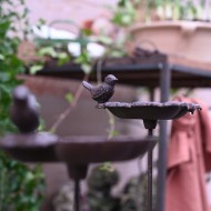 Żeliwne Poidełko dla Ptaków – Trwały Czarny Dodatek