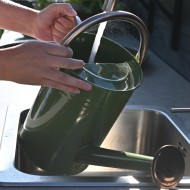 Zielona Konewka Emaliowana ze Złotymi Dodatkami – Stylowy Dodatek do Twojego Ogrodu