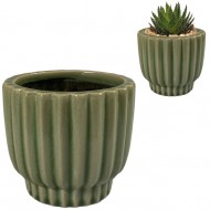 Zielona Doniczka Ceramiczna – Idealna na Sukulenty i Aloesy