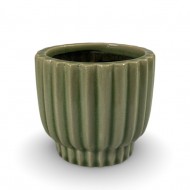 Zielona Doniczka Ceramiczna – Idealna na Sukulenty i Aloesy