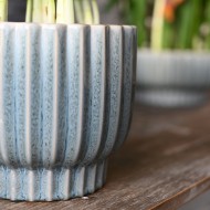 Błękitna Doniczka Ceramiczna 10.5cm – Idealna do Bonsai i Sukulentów