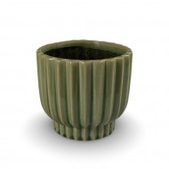 Zielona Doniczka Ceramiczna 10.5cm – Idealna do Bonsai i Sukulentów