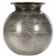 Srebrny Wazon Metalowy 25cm – Styl Loftowy z Charakterem