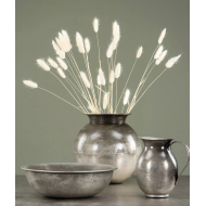 Srebrny Wazon Metalowy 25cm – Styl Loftowy z Charakterem