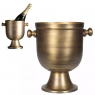 Złoty Cooler do Wina i Szampana 26cm – Styl Retro Loft