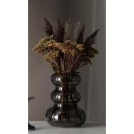 Szary Wazon Szklany 24cm – Elegancki i Nowoczesny Dodatek do Wnętrz