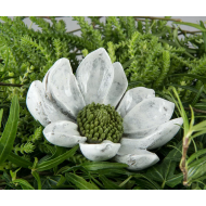 Biały Kwiat Ozdoba do Doniczki – Wodoodporny i Stylowy