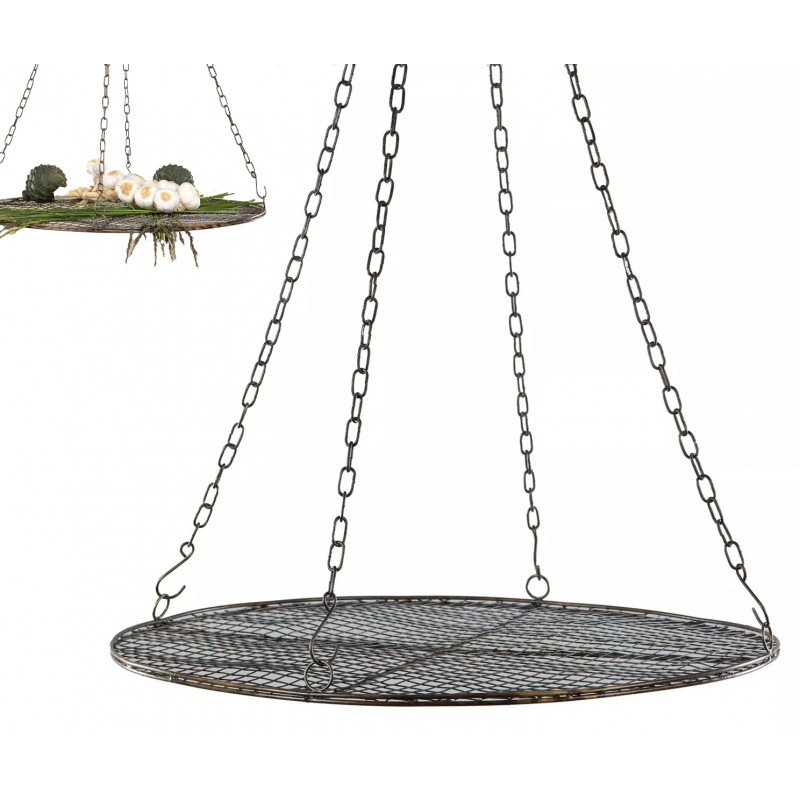 Wiszący Kosz Płaski Stare Złoto 60cm – Stylowy Dodatek do Kuchni i Salon