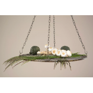 Wiszący Kosz Płaski Stare Złoto 60cm – Stylowy Dodatek do Kuchni i Salon