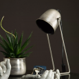 Lampa Stołowa w Stylu Loft – Metalowa, Srebrna