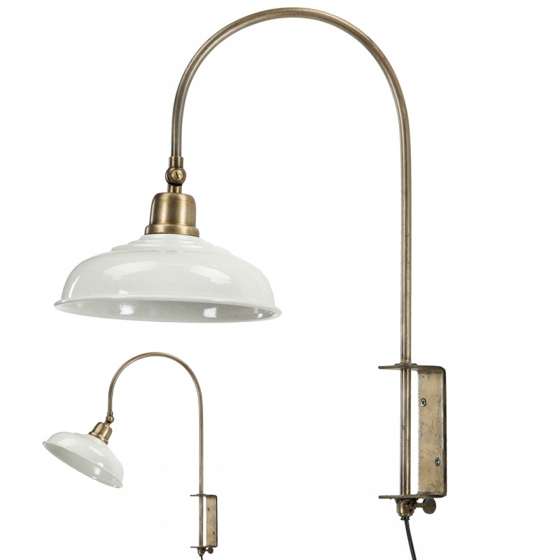 Lampa Kinkiet Ścienna – Metalowa z Białym Kloszem