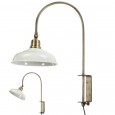 Lampa Kinkiet Ścienna – Metalowa z Białym Kloszem