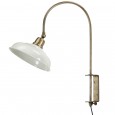 Lampa Kinkiet Ścienna – Metalowa z Białym Kloszem