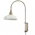 Lampa Kinkiet Ścienna – Metalowa z Białym Kloszem
