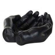 Czarna Matowa Misa Dekoracyjna w Kształcie Dłoni – Stylowy Dodatek do Wnętrza