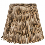 Abażur z Naturalnych Piór – Styl Boho do Lamp Podłogowych i Biurkowych