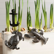 Figurka Rak i Krab – Srebrne Dekoracje w Stylu Marynistycznym