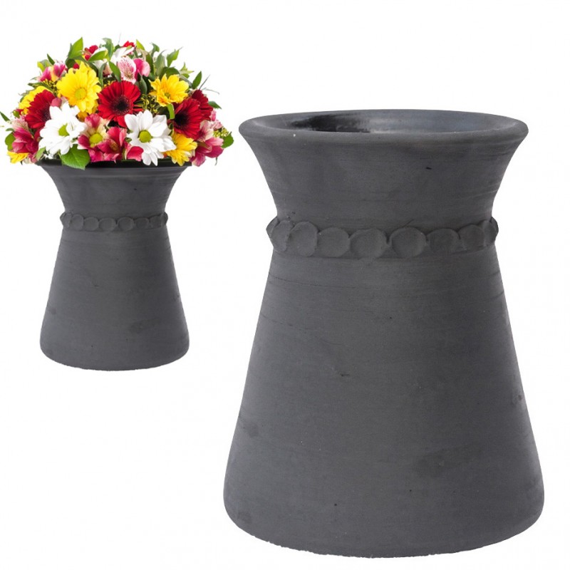 Ręcznie Wykonany Gliniany Wazon – Skandynawski Styl