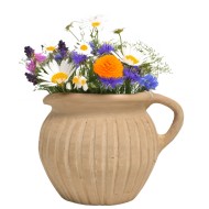 Ręcznie Wykonany Gliniany Wazon Dzbanek z Terakoty – Naturalny Kolor