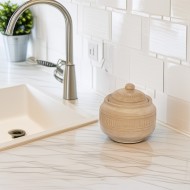 Ręcznie Robiony Ceramiczny Słoik z Pokrywką – Idealny do Kuchni i Łazienki