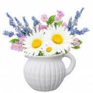 Biały Gliniany Dzbanek – Ręcznie Wykonany Wazon z Uchwytem