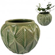 Zielona Ceramiczna Doniczka w Stylu Skandynawskim – Elegancki Dodatek do Wnętrza