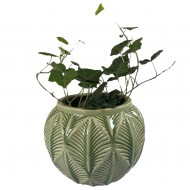 Zielona Ceramiczna Doniczka w Stylu Skandynawskim – Elegancki Dodatek do Wnętrza