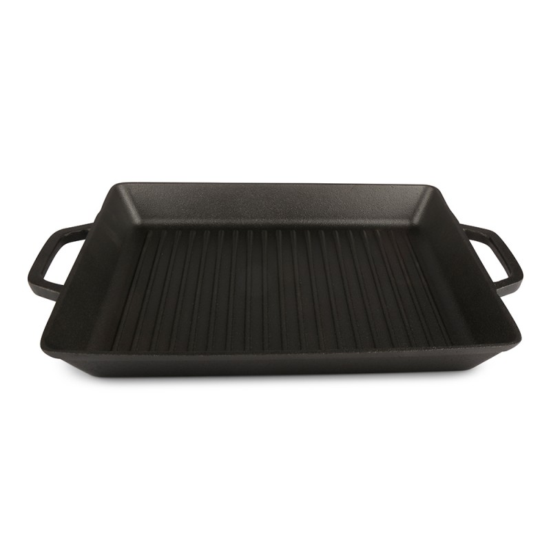 Żeliwna Patelnia Grillowa – Idealna na Wszystkie Typy Kuchenek i do Piekarnika