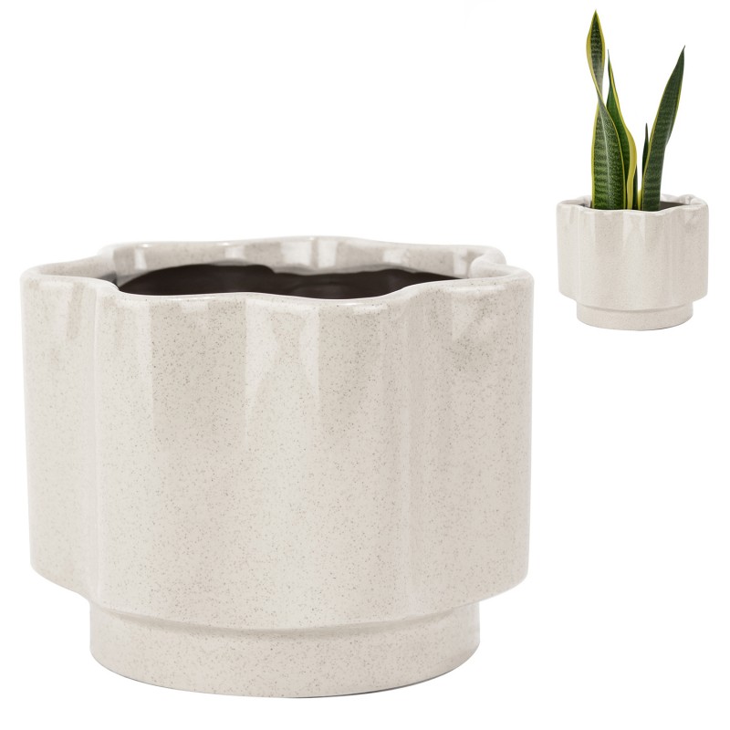 Biała Ceramiczna Doniczka – na parapet do salonu