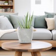 Betonowa Doniczka z Drewnianymi Uchwytami – Skandynawski Styl