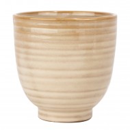 Doniczka Beżowa Ceramiczna – Skandynawski Styl, Idealna do Roślin Domowych