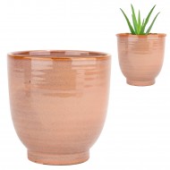 Doniczka Ceramiczna Łososiowo-Różowa – do storczyka salonu